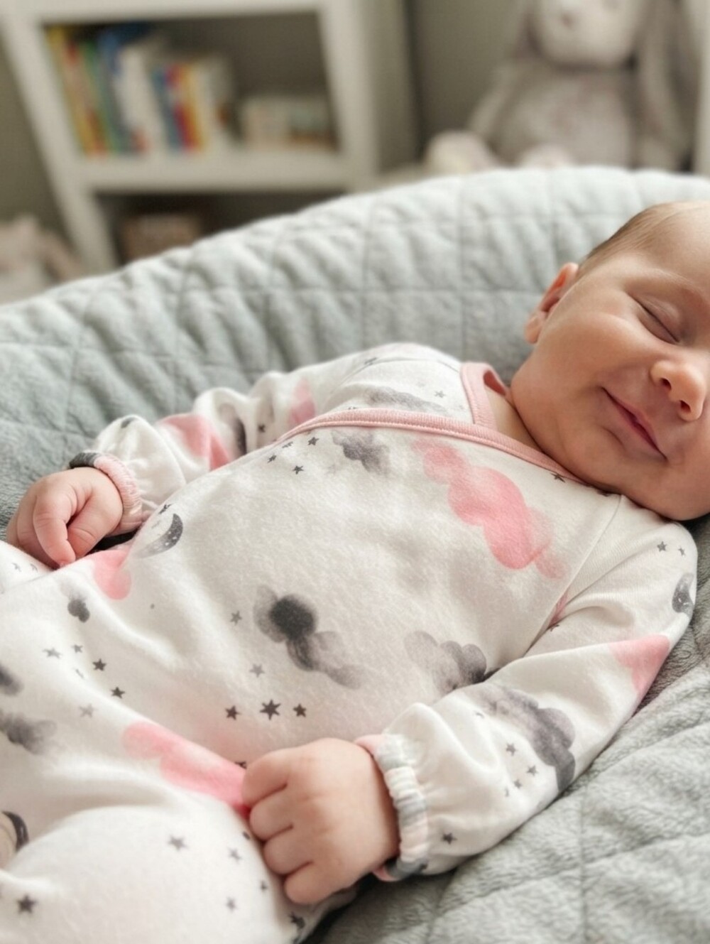 Rabbit + Bear 6-9M Dreamy Clouds Baby Footie